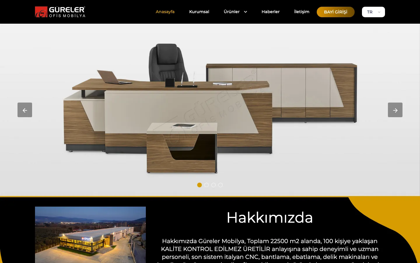 Güreler Mobilya Web Sitesi