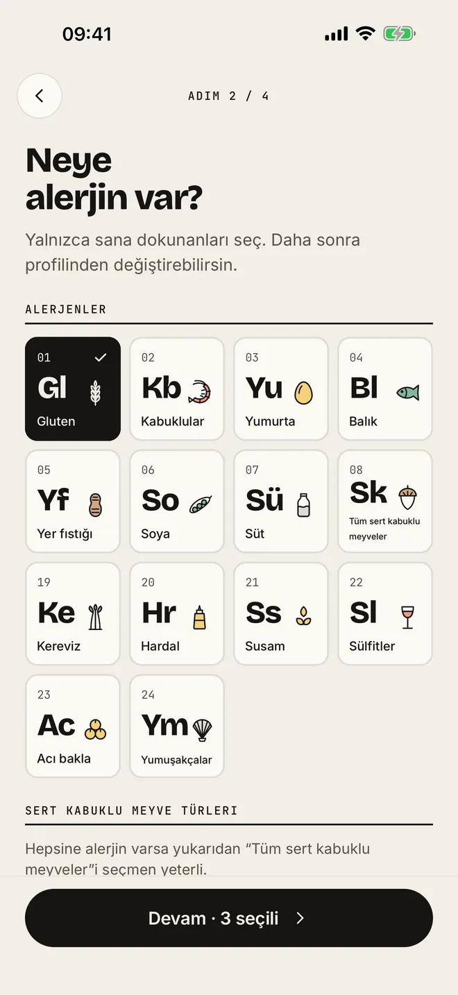 SafeFood — Kişisel Alerji Tarayıcı Mobil Uygulama