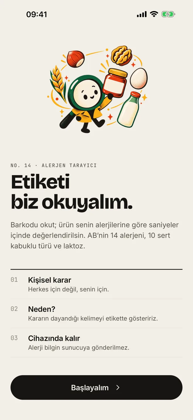 SafeFood — Kişisel Alerji Tarayıcı Mobil Uygulama