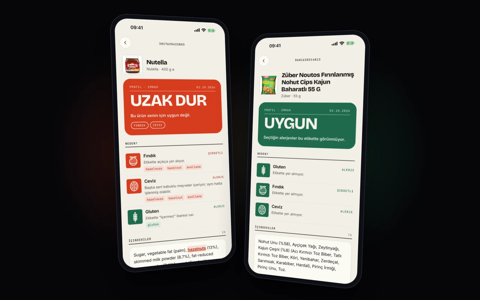 SafeFood — Kişisel Alerji Tarayıcı Mobil Uygulama