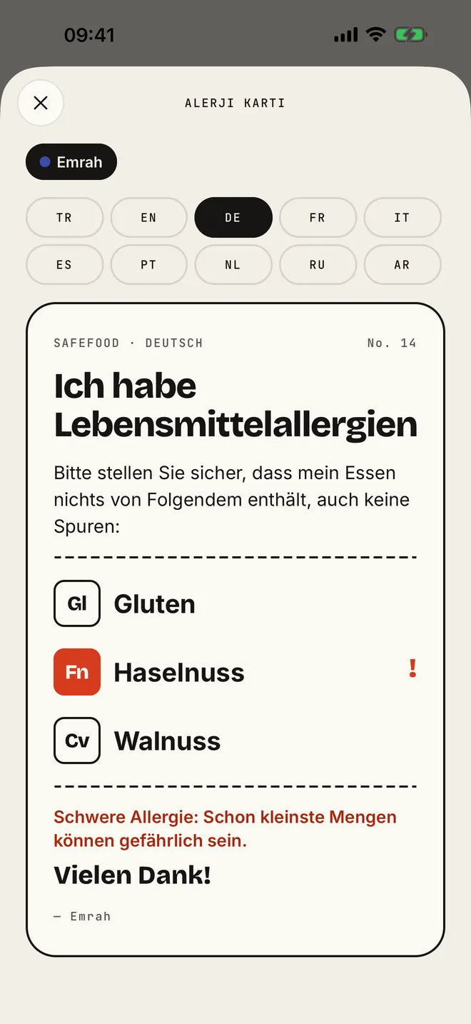 SafeFood — Kişisel Alerji Tarayıcı Mobil Uygulama