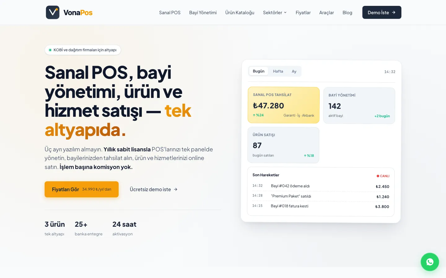 VonaPos Web Sitesi