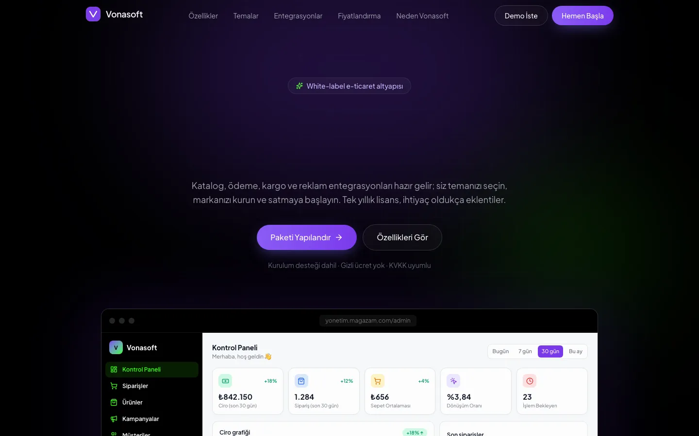 Vonasoft — White-Label E-Commerce Platform